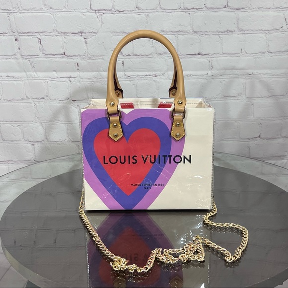 LOUIS VUITTON “Game On” gift bag wrapped in clear PVC turned to a cute crossbody